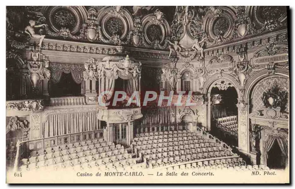Casino de MONTE-CARLO — Die Konzertsäle — ND. Phot. - Vorderseite