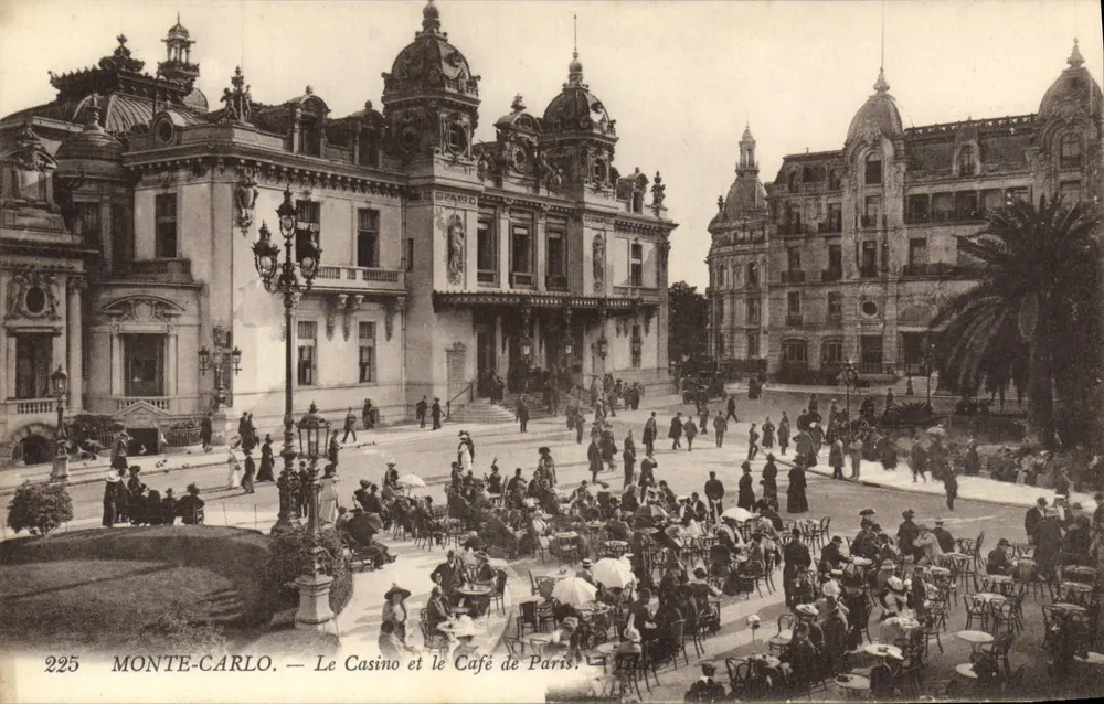 Monte-Carlo — Le Casino et le Café de Paris — Verlag nicht sichtbar, Seriennummer 225 - Vorderseite