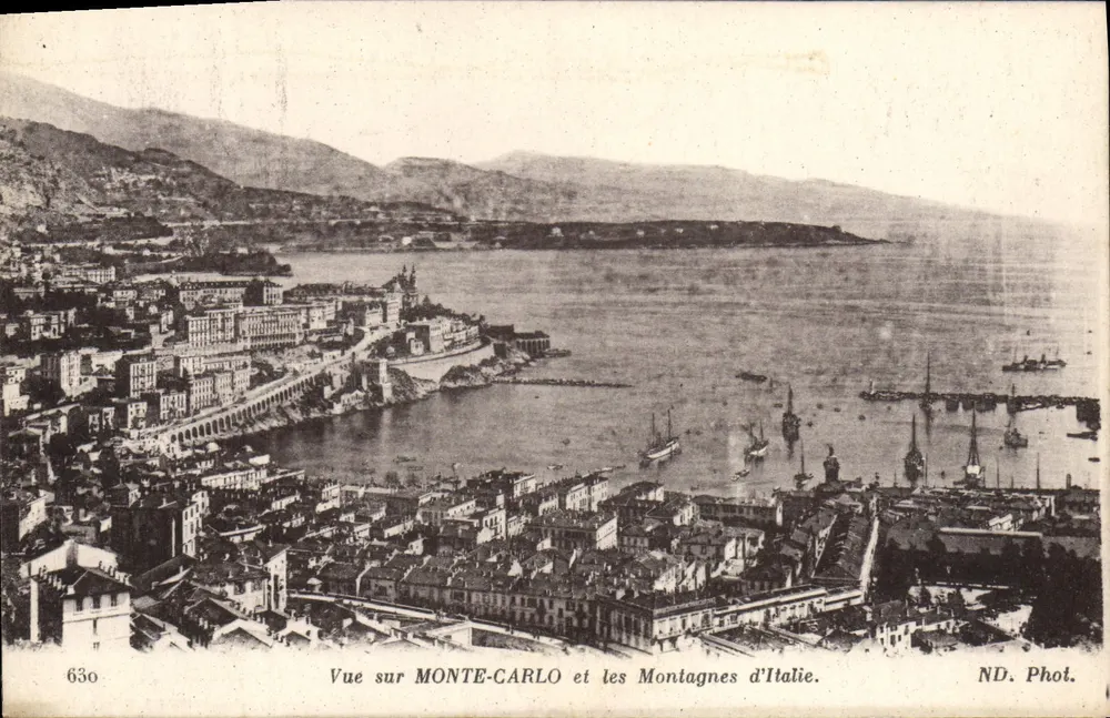 Ansicht von MONTE-CARLO und den italienischen Bergen — ND. Phot. — n° 630 - Vorderseite