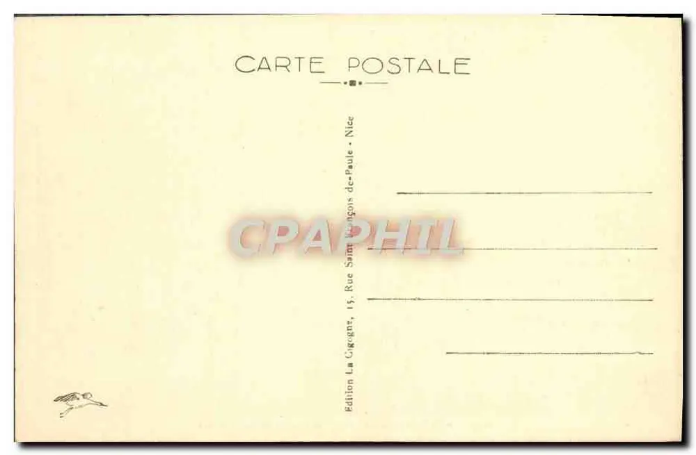 Menton (Frankreich) — Blick vom Balzi Rossi Casino — Ausgabe La Cigogne, Nice - Rückseite