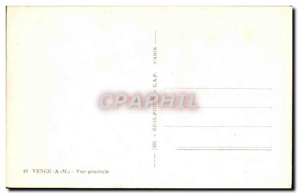 Vence — Vista geral — REAL-PHOTO C.A.P. PARIS - Verso