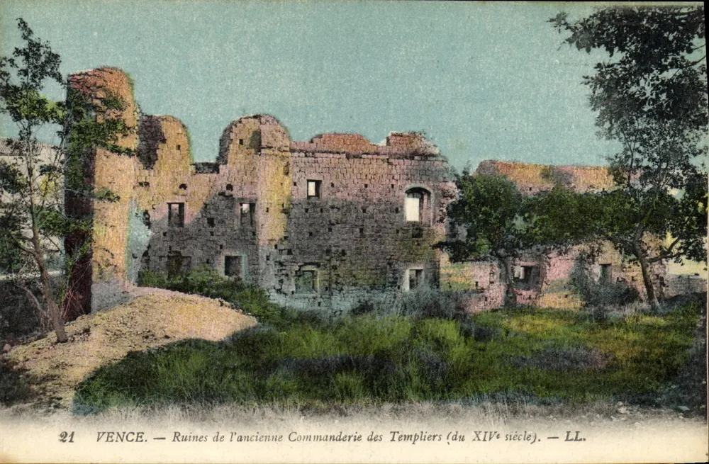 Vence — Ruínas da antiga Comenda dos Templários (do século XIV) — LL. - Frente