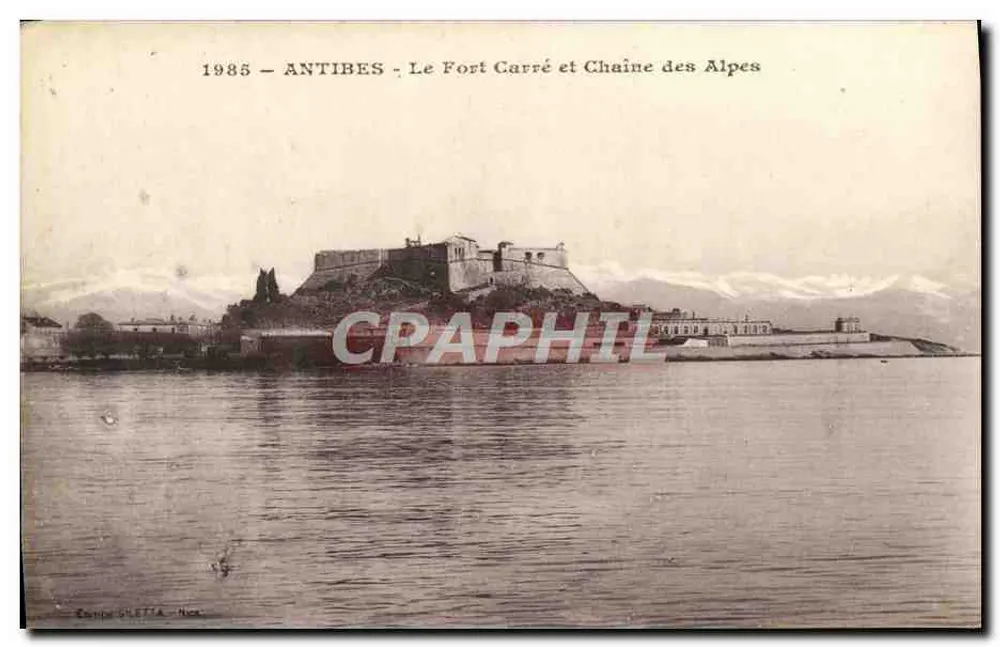 Antibes - Der Fort Carré und die Kette der Alpen — Verlag Vlattia, Nice - Vorderseite
