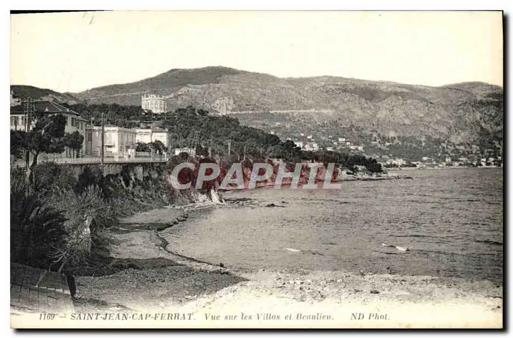SAINT-JEAN-CAP-FERRAT — Aussicht auf die Villen und Beaulieu — ND Phot. n° 1169 - Vorderseite