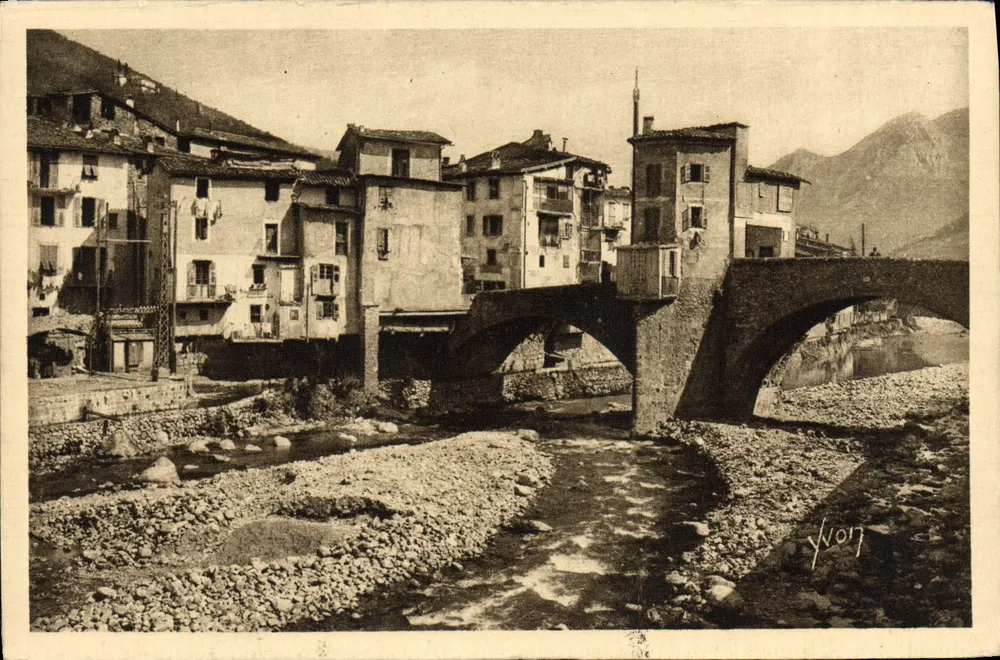 Sospel - Der alte Brücke über die Bévéra — In der Nähe von Nizza — Edition d'Art Yvon, Paris - Vorderseite