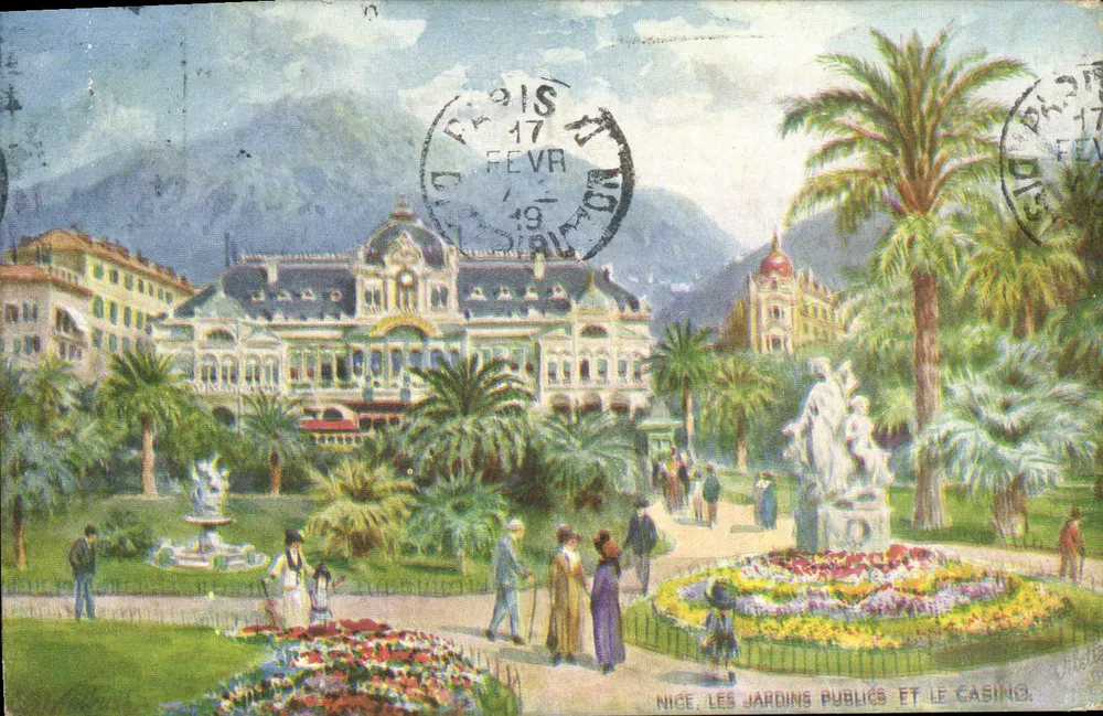 Nice, die öffentlichen Gärten und das Casino — Tuck & Co. N°110 - Vorderseite