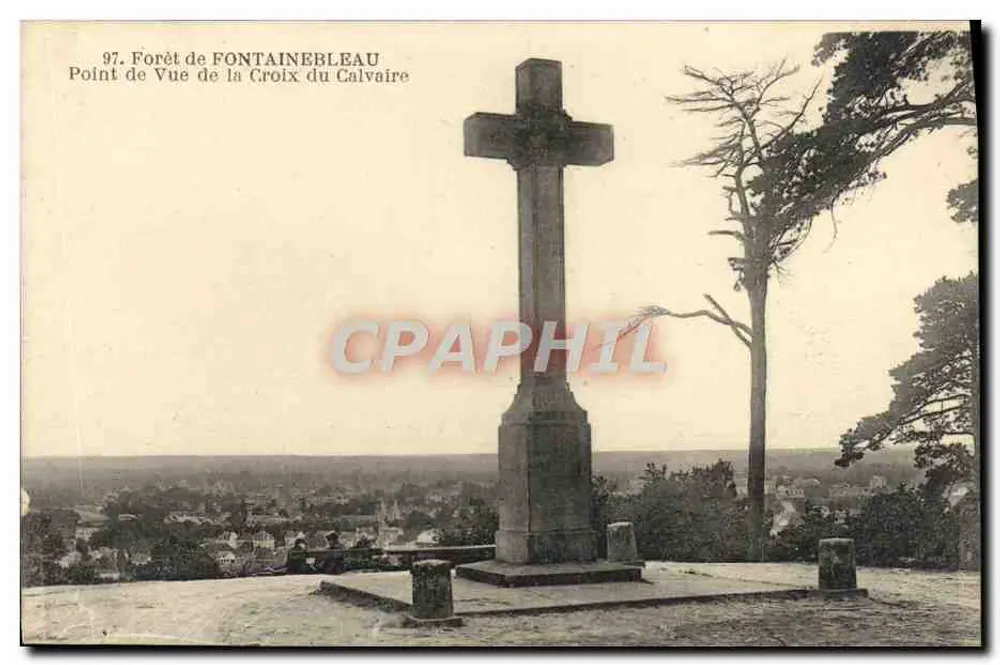 Forêt de Fontainebleau — Aussicht von der Kreuzigungskreuz — n°97 - Vorderseite