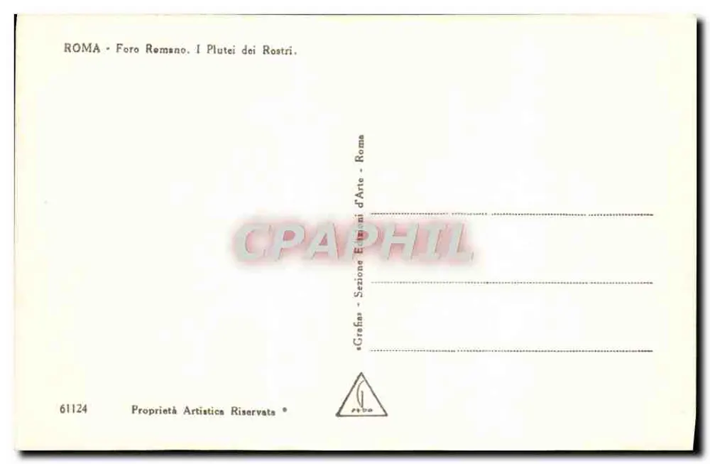 Rom - Foro Romano. I Plutei dei Rostri — Grefins - Éditions d'Art, n° 61124 - Rückseite