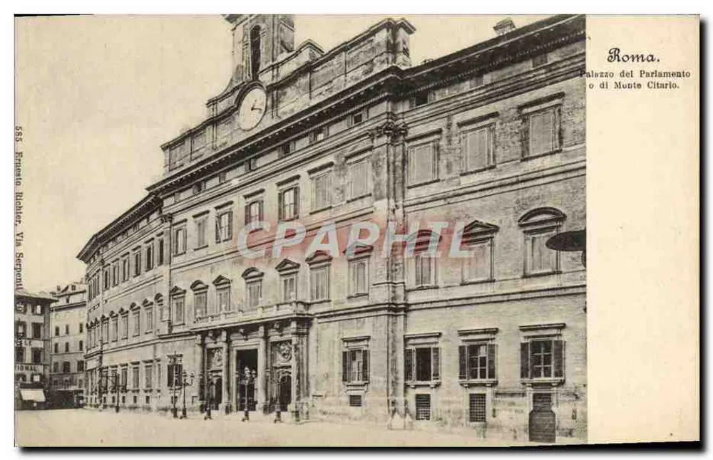 Rom. Palazzo del Parlamento oder Monte Citorio — Verlag Prussia Bollier, Nr. 555 - Vorderseite