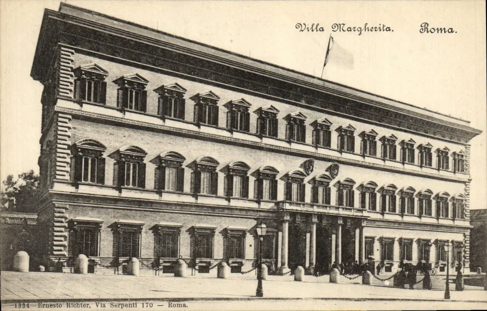 Villa Margherita — Roma — Ernesto Richter, Via Serpenti 170 — Roma. - Frente