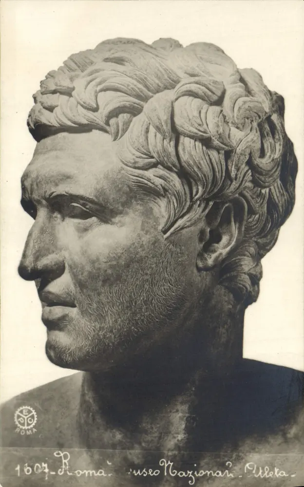 Busto de mármore de um homem — Museu Nacional de Atenas — P. E. Chauffourier, n° 1604 - Frente
