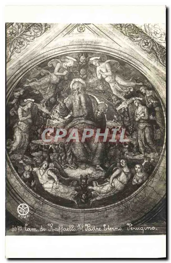 San Pietro — Fresko von Perugino — Verlag Roma - Vorderseite