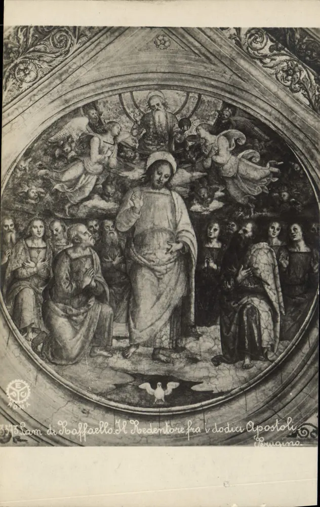 Raffaello — Der Erlöser unter den zwölf Aposteln — P.E. Chauffourier, Rom - Vorderseite