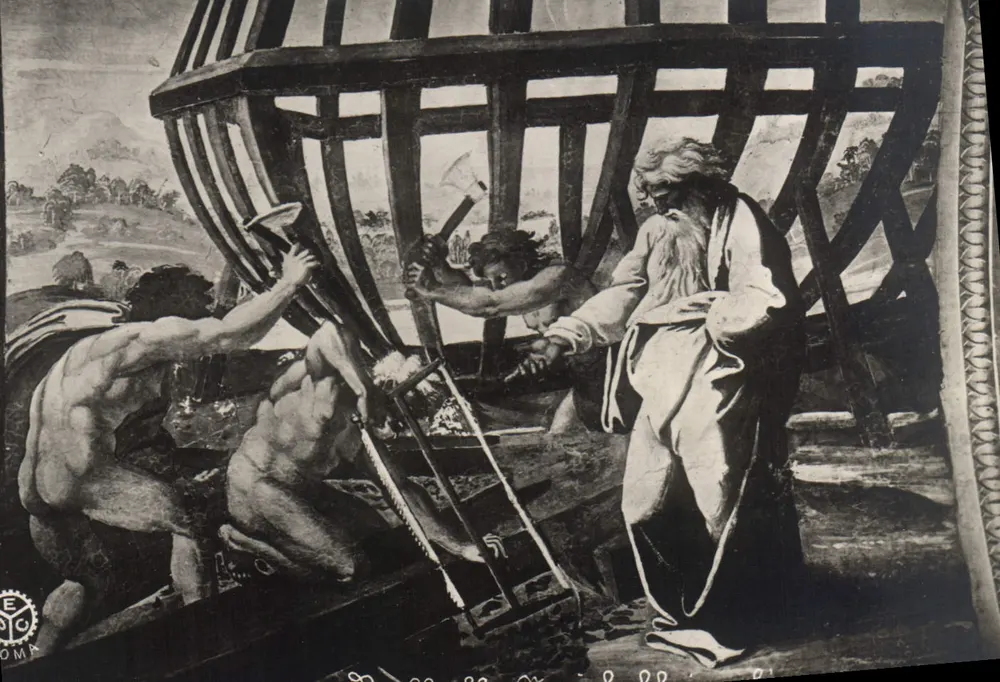 Construção de um navio — detalhe de uma fresca — P.E. Chauffourier, Roma - Frente