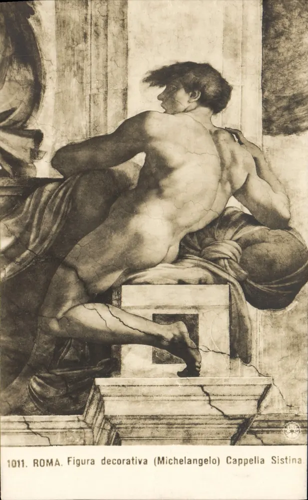Decorative Figur (Michelangelo) — Sixtinische Kapelle — Serie 1011 - Vorderseite