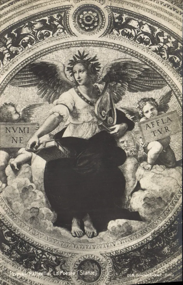 Roma - Raffaello, La Poesia (Stanza) — Editor Enrico Rinaldi, n° 269 - Frente
