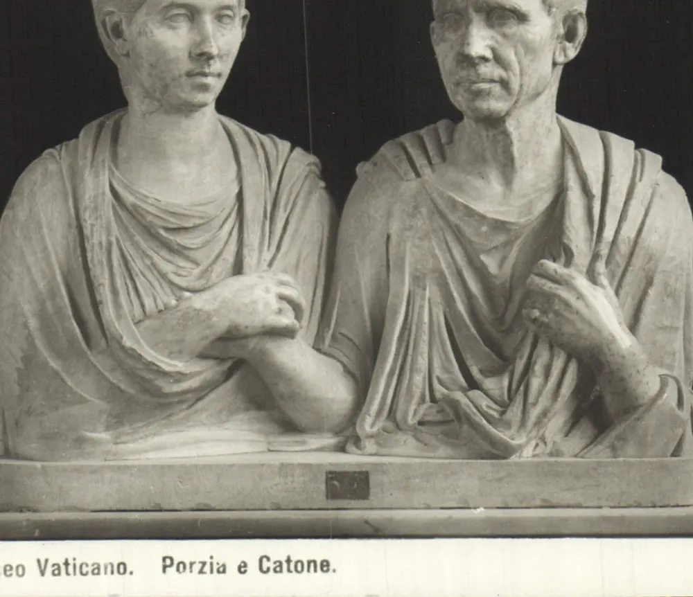 Bustos de Porzia e Cato no Museu Vaticano — editor não visível, número de série não visível - Frente