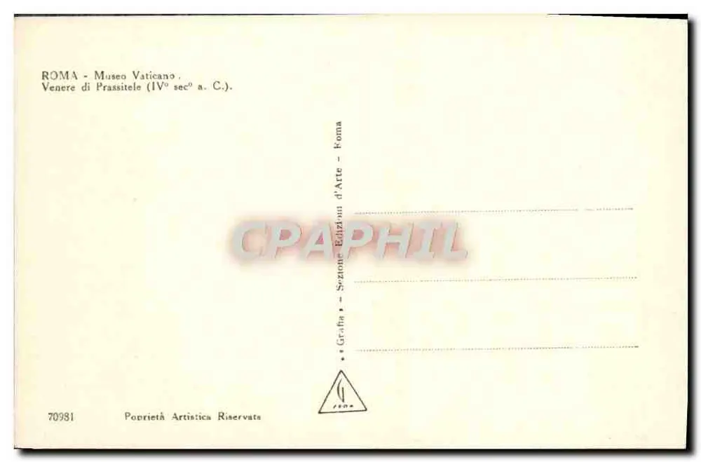 Vênus de Praxiteles — estátua grega do século IV a.C. — Graphe d'Art d'Arte - Verso