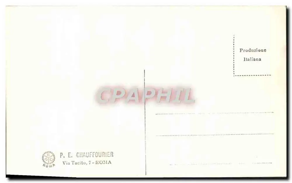 Papst Leo X empfängt die Schätze der Kirche — Nachbildung einer Malerei von B. Angelico — P. E. Chauffourier, Rom - Rückseite