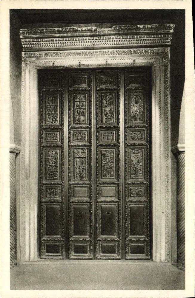 Monumentale Tür der Basilika S. Sabina — Rom — Verlag 'Fotografature, A. Miracoli Roma' — Seriennummer nicht sichtbar - Vorderseite
