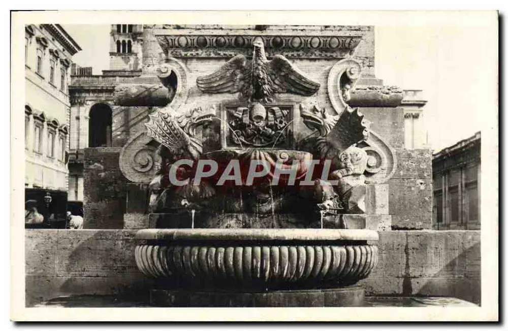 Fontäne am Fuße des Obelisken in der Piazza di San Giovanni in Laterano — Rom — Verlag Sezione d'Arte von Grafias - Vorderseite