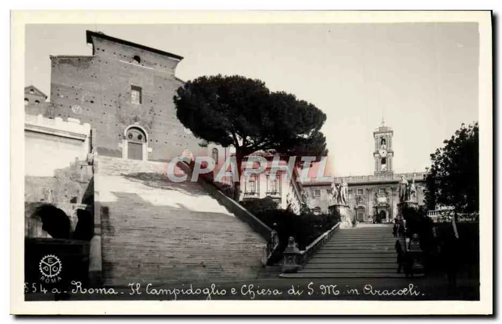 Rom. Der Campidoglio und die Kirche S. MC in Oracoli — E. P.C. - Vorderseite