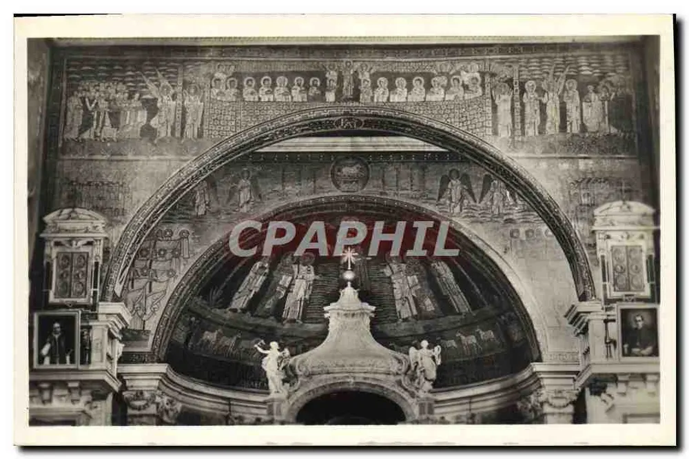 Roma - Igreja de S. Prassede — O semicatino da abside - Frente