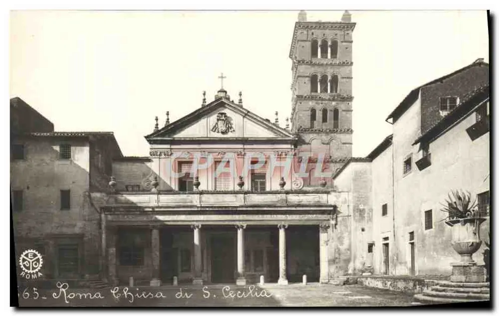 Roma — Igreja de S. Cecília — editor P.E. Chauffourier, n° 165 - Frente