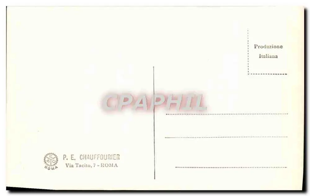 Roma — Igreja de S. Cecília — editor P.E. Chauffourier, n° 165 - Verso