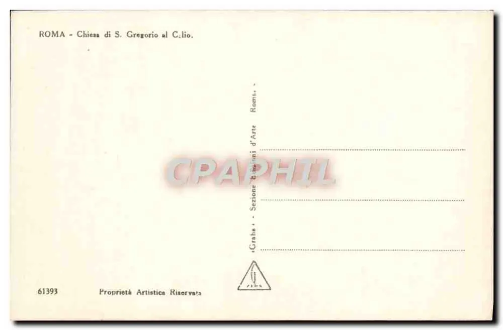 Roma — Iglesia de S. Gregorio al Cilicio — n° 61393 - Reverso