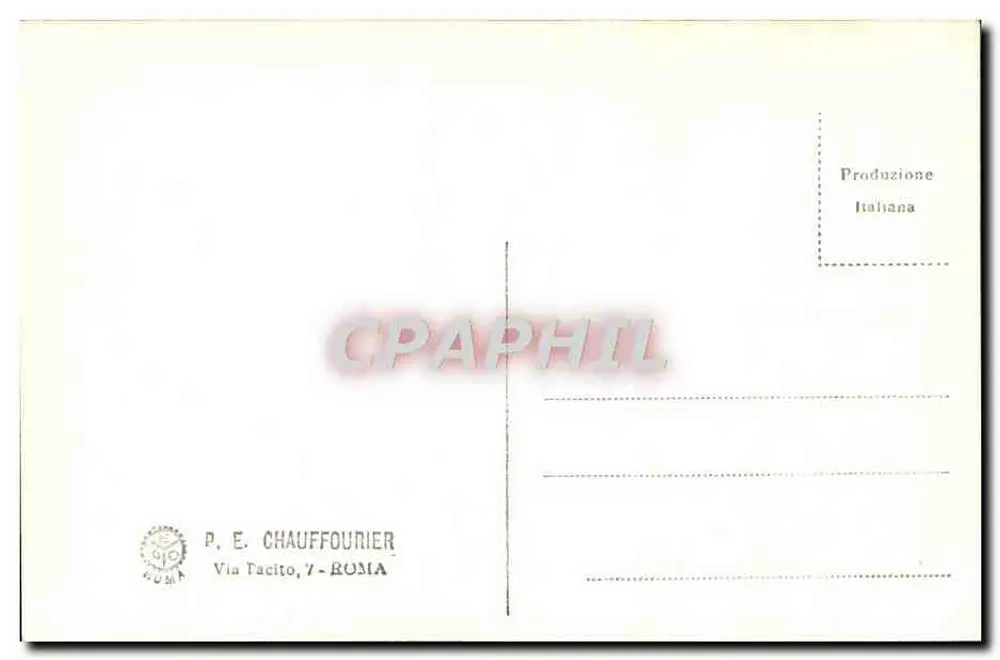 Roma - Kirche S. Giorgio in Cappella — Verleger P. E. Chauffourier, Seriennummer nicht sichtbar - Rückseite