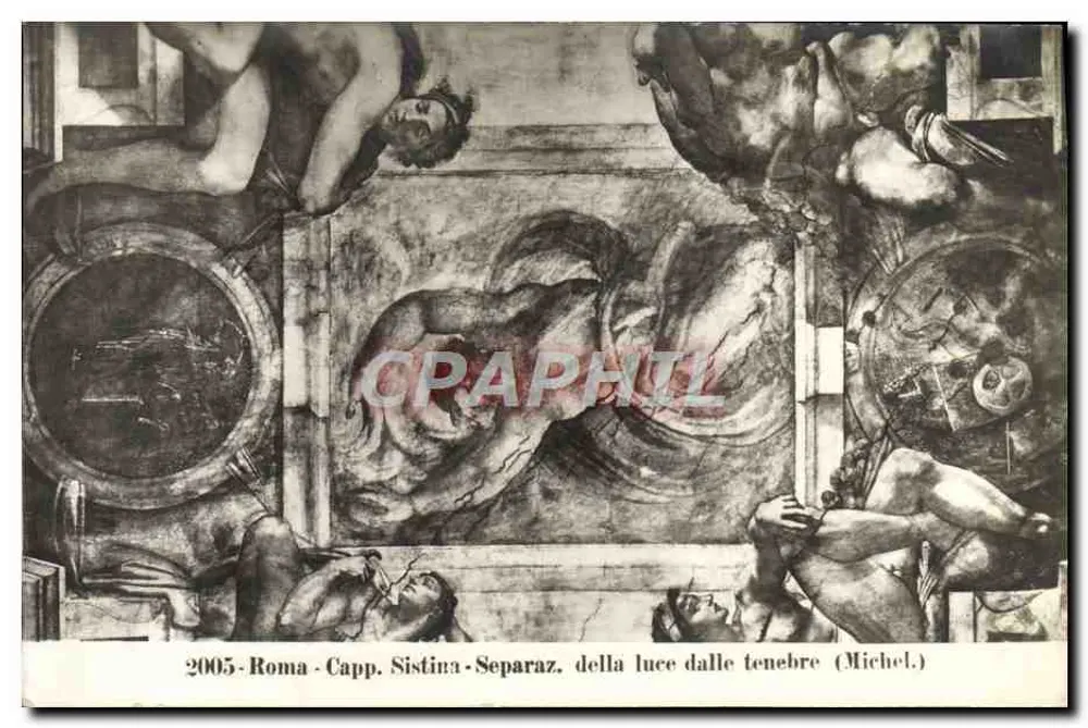 Sixtinische Kapelle — Trennung von Licht und Dunkelheit — Michelangelo - Vorderseite