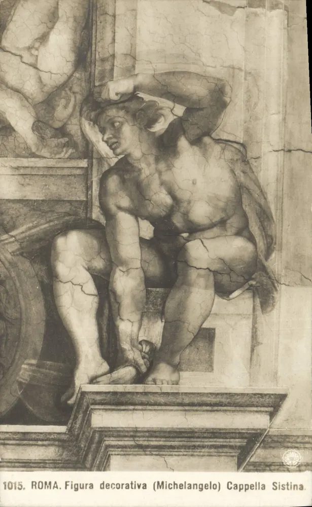 Decorative Figur (Michelangelo) — Sixtinische Kapelle — Serie 1015 - Vorderseite