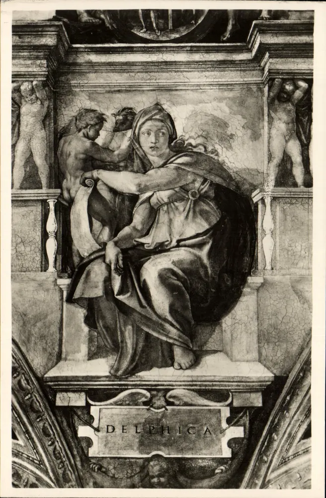 Sibylle Delphique — Capela Sistina — Reprodução por Trunner & Cie, Como - Frente