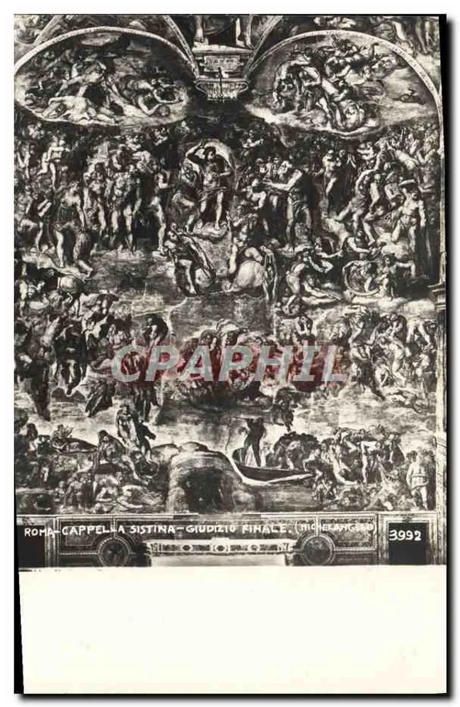 Rom - Sixtinische Kapelle - Letztes Gericht (Michelangelo) — Seriennummer 3992 - Vorderseite