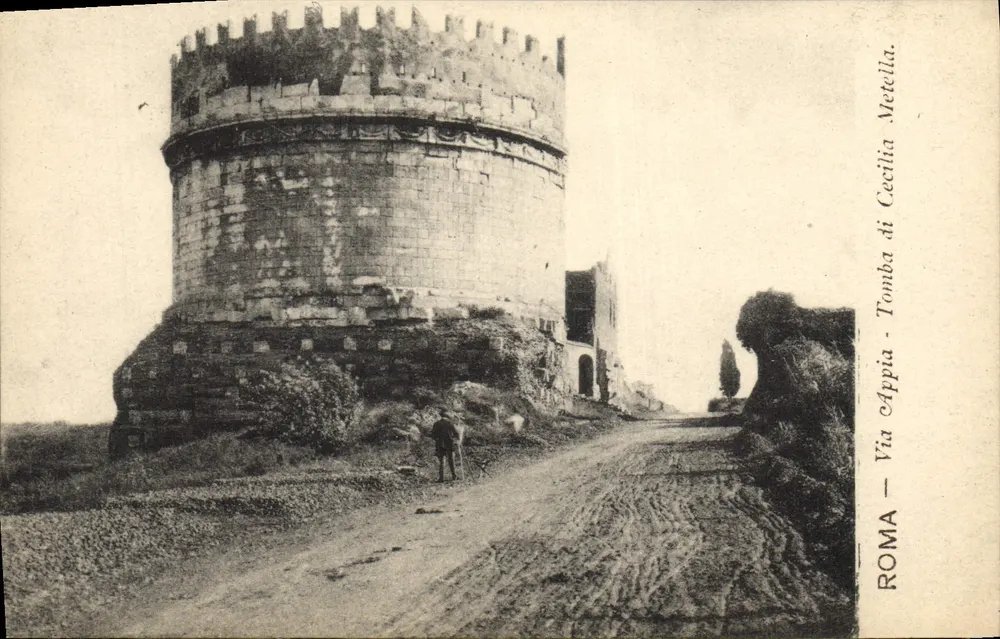 Tour de Metella in Rom — Ansicht der via Appia — Verlag DA FOT. ANDERSON - ROMA - Vorderseite