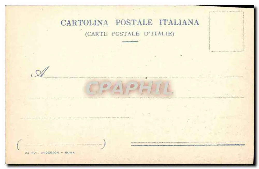 Tour de Metella in Rom — Ansicht der via Appia — Verlag DA FOT. ANDERSON - ROMA - Rückseite