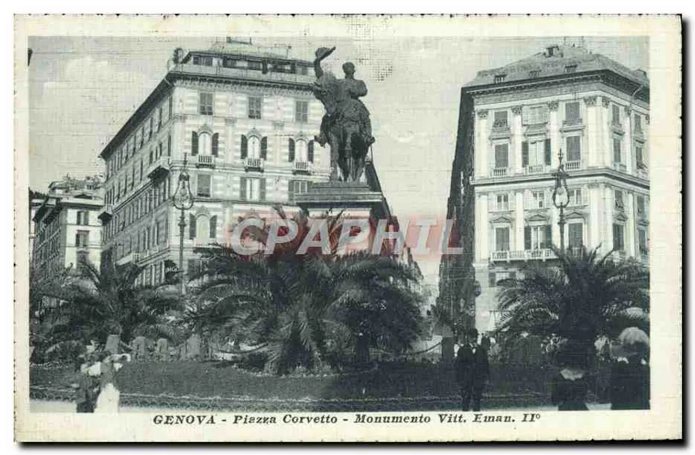 Genova - Piazza Corvetto - Monumento a Vittorio Emanuele II - Recto