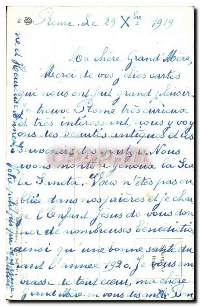 Roma - Monumento a Vittorio Emanuele II — editor desconhecido, número de série não visível - Verso
