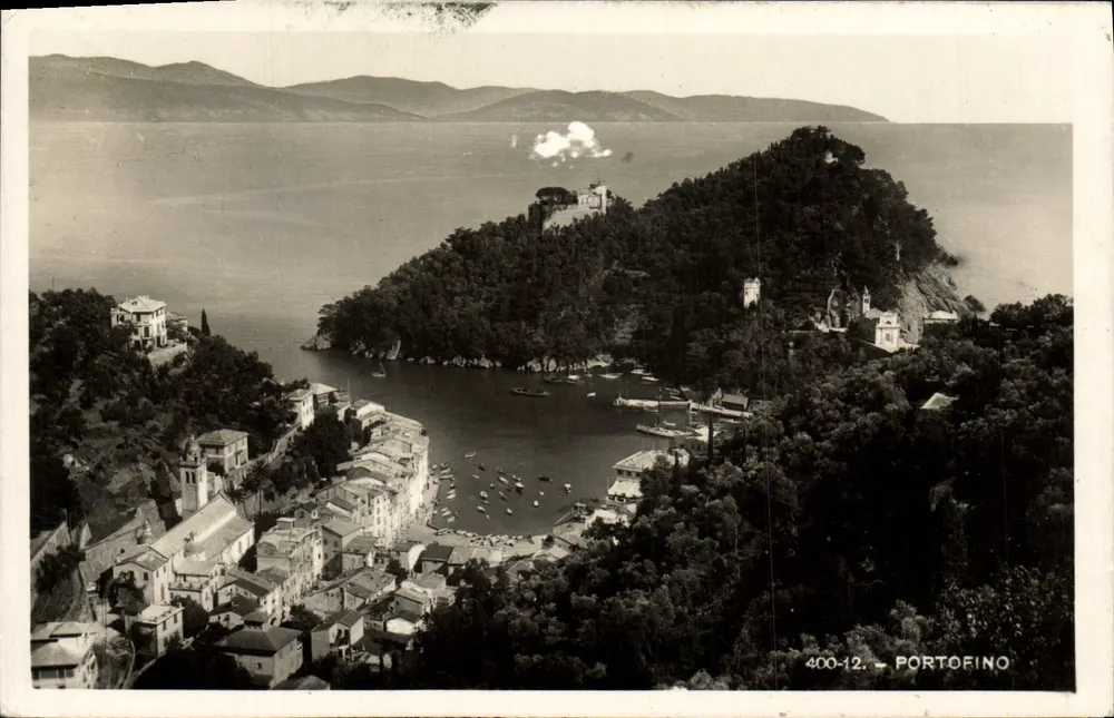 Portofino — vista panorâmica — Fotoseditorial Drummer & C. Como, n° 400-12 - Frente