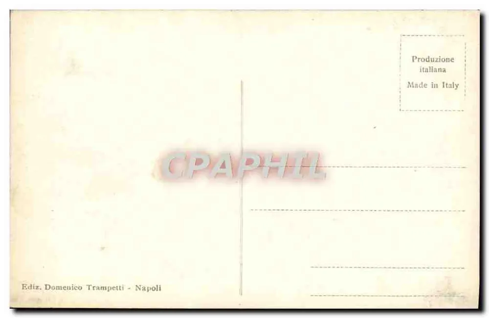 Vista de Nápoles — árvore em primeiro plano — Ediz. Domenico Trampetti - Nápoles - Verso