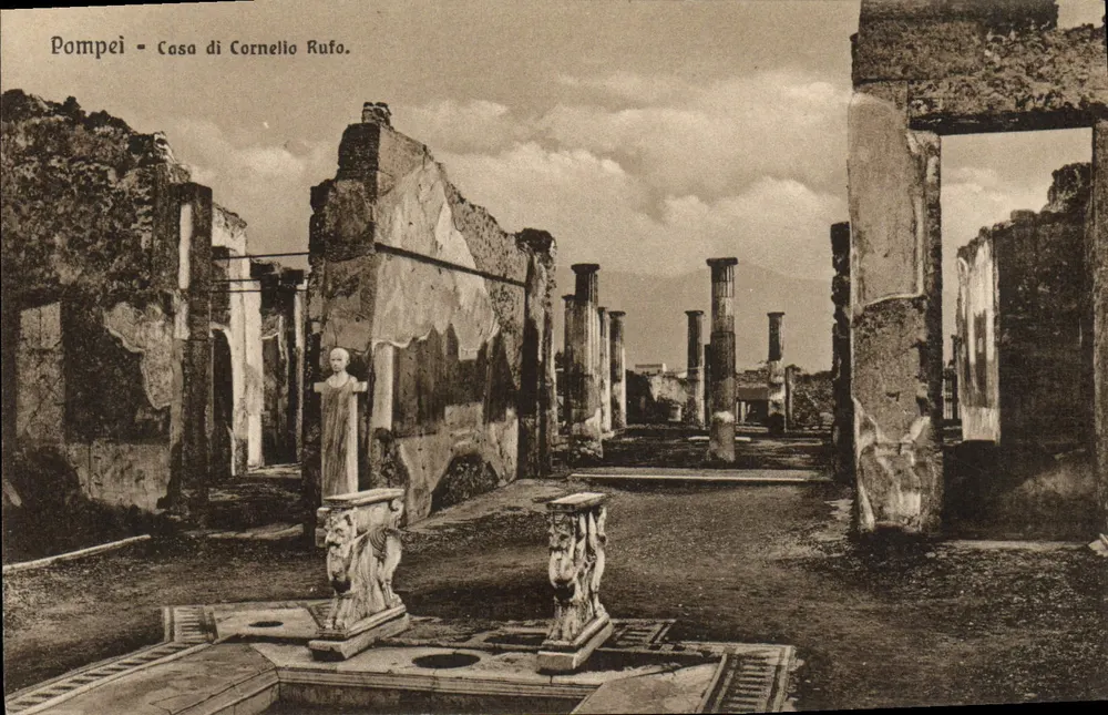 Pompéia - Casa de Cornello Rufo — edição Brunner & Cie, Zurique - Frente