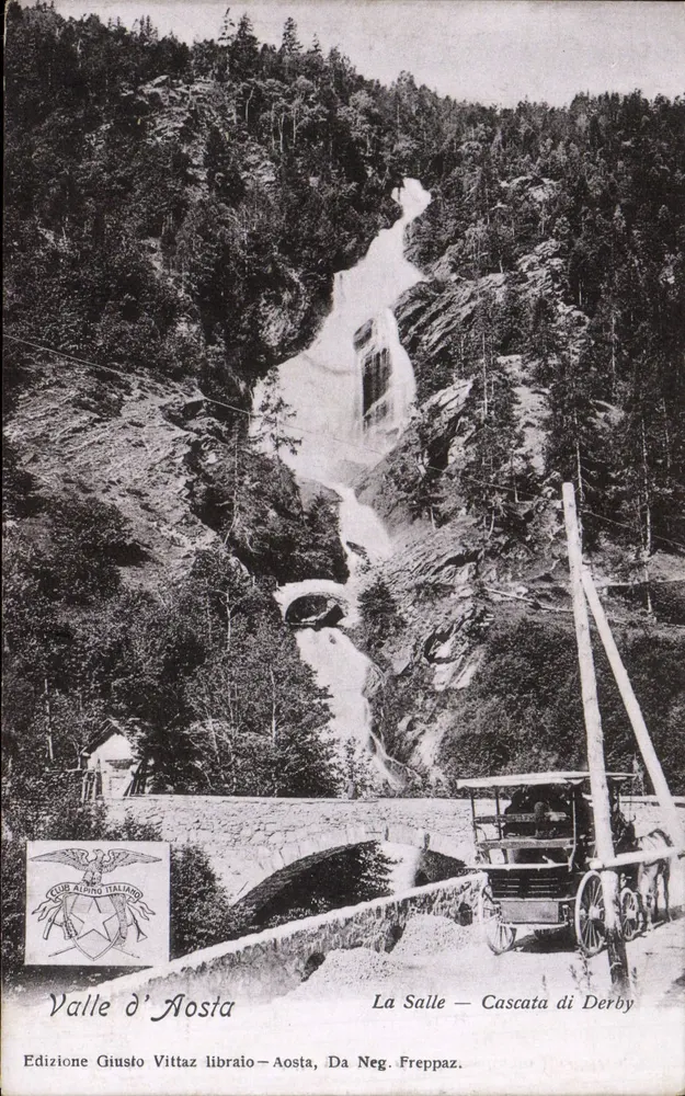 La Salle — Cascata di Derby — Ausgabe Giusto Vittaz Buchhändler-Aosta, Von Freppaz Studio - Vorderseite