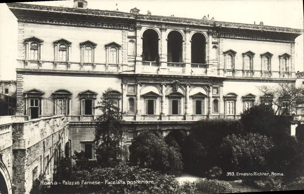 Rom - Palazzo Farnese - Hinterseite — Ernesto Richter, Rom, n°393 - Vorderseite