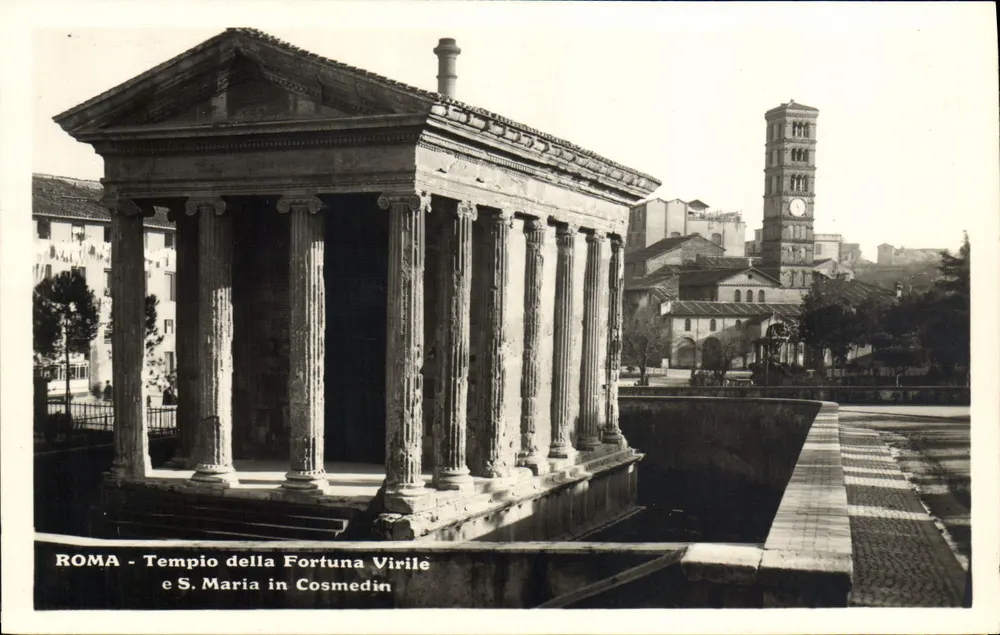 Rom - Tempel der Fortuna Virilis und S. Maria in Cosmedin - Vorderseite