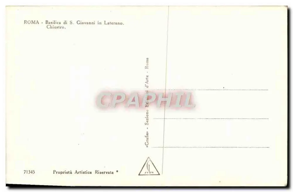 Basilika San Giovanni in Laterano — Klostergänge — Verlag «Grafia» Rom, n° 71345 - Rückseite