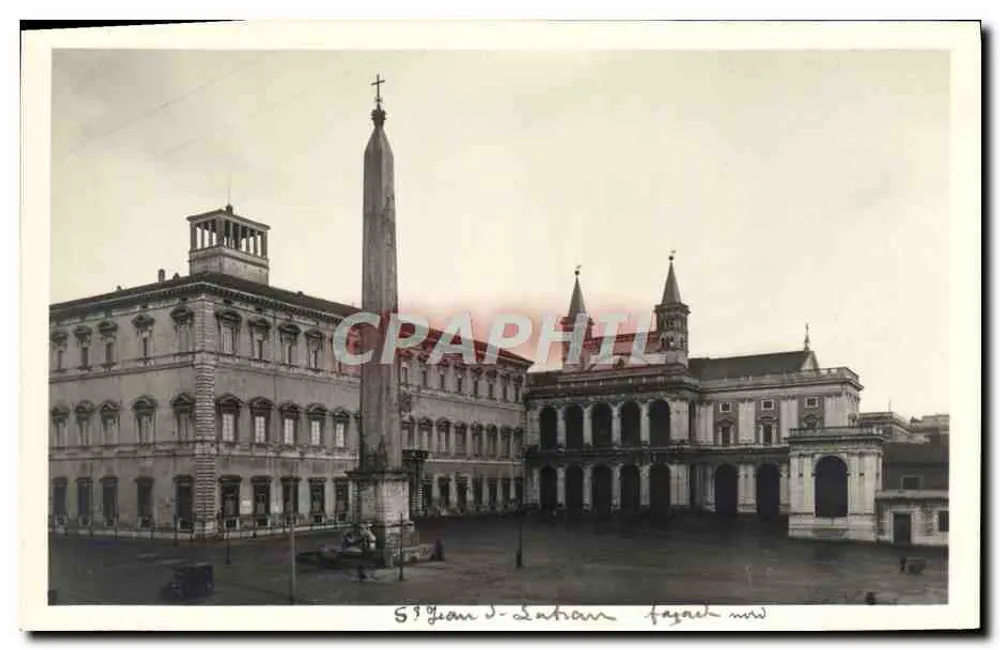 Piazza di San Giovanni in Laterano — Obelisco e Basilica — Verlag: Grano - Sezione d'Arte - Rom, n° 61520 - Vorderseite