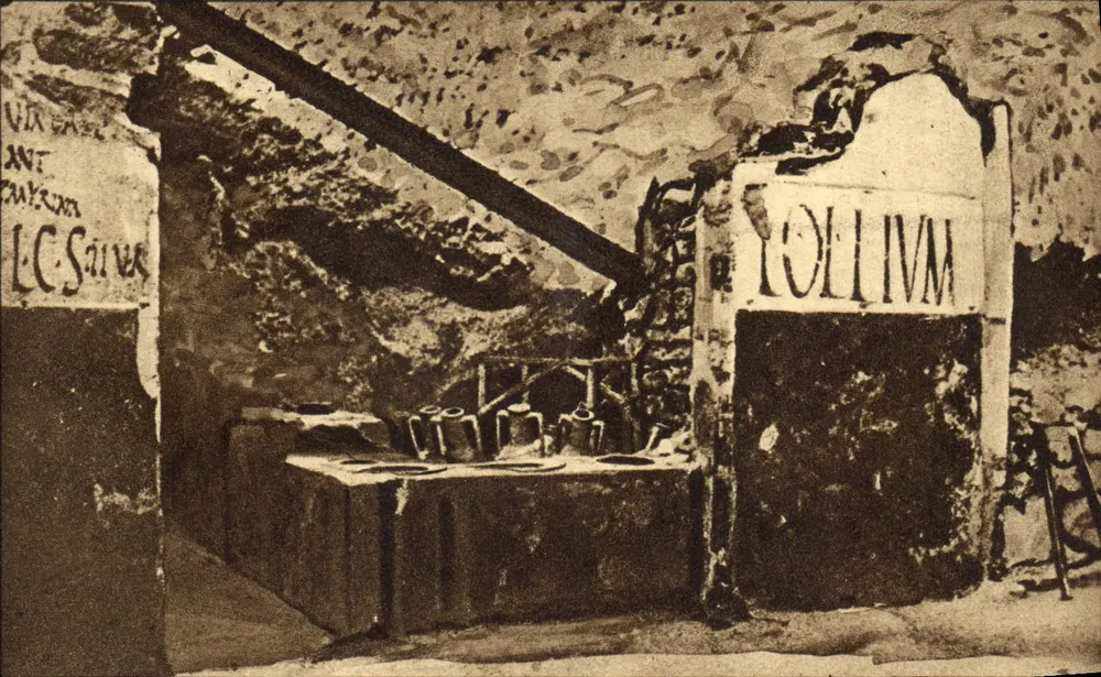 Termopolium em Pompeia — vista de escavações — éditeur A. Branco, n° 4478-18 - Frente