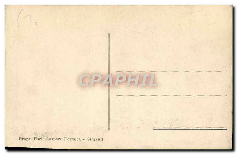 Girgenti — Tempel genannt Concordia — Verleger Gaspare Formica - Rückseite