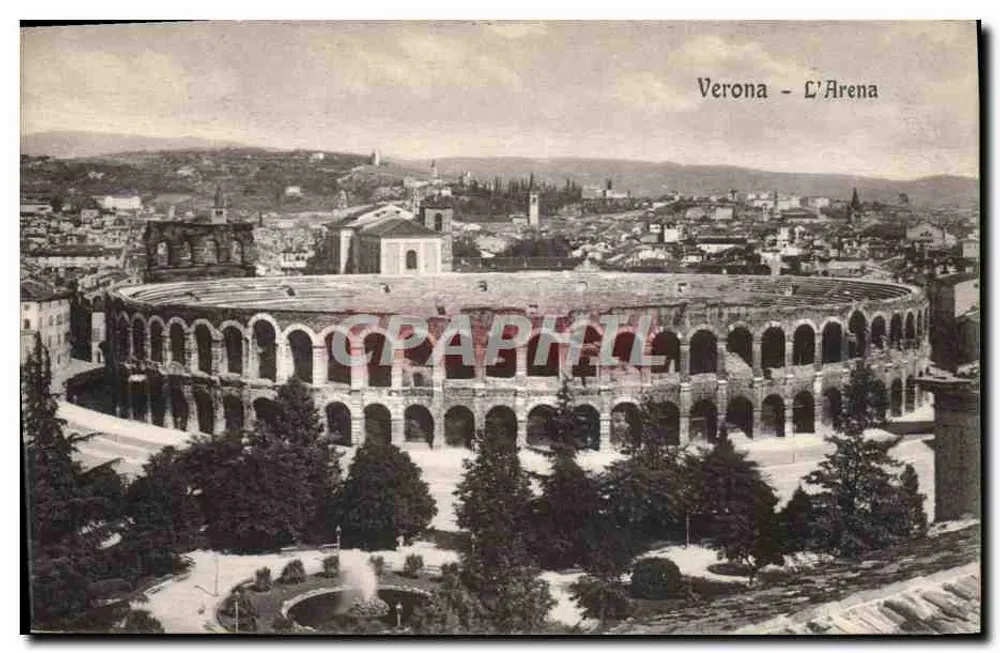 Verona - L'Arena — vista panorâmica do teatro romano — editor O. Onestinghel, n° 30174 - Frente